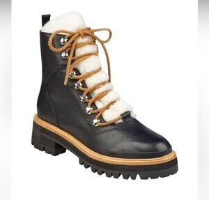 NEW Marc Fisher Izzie Lugsole Leather Boot- Women’s Size 9